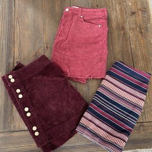 SKIRTS! Hollister, F21 & Abercrombie